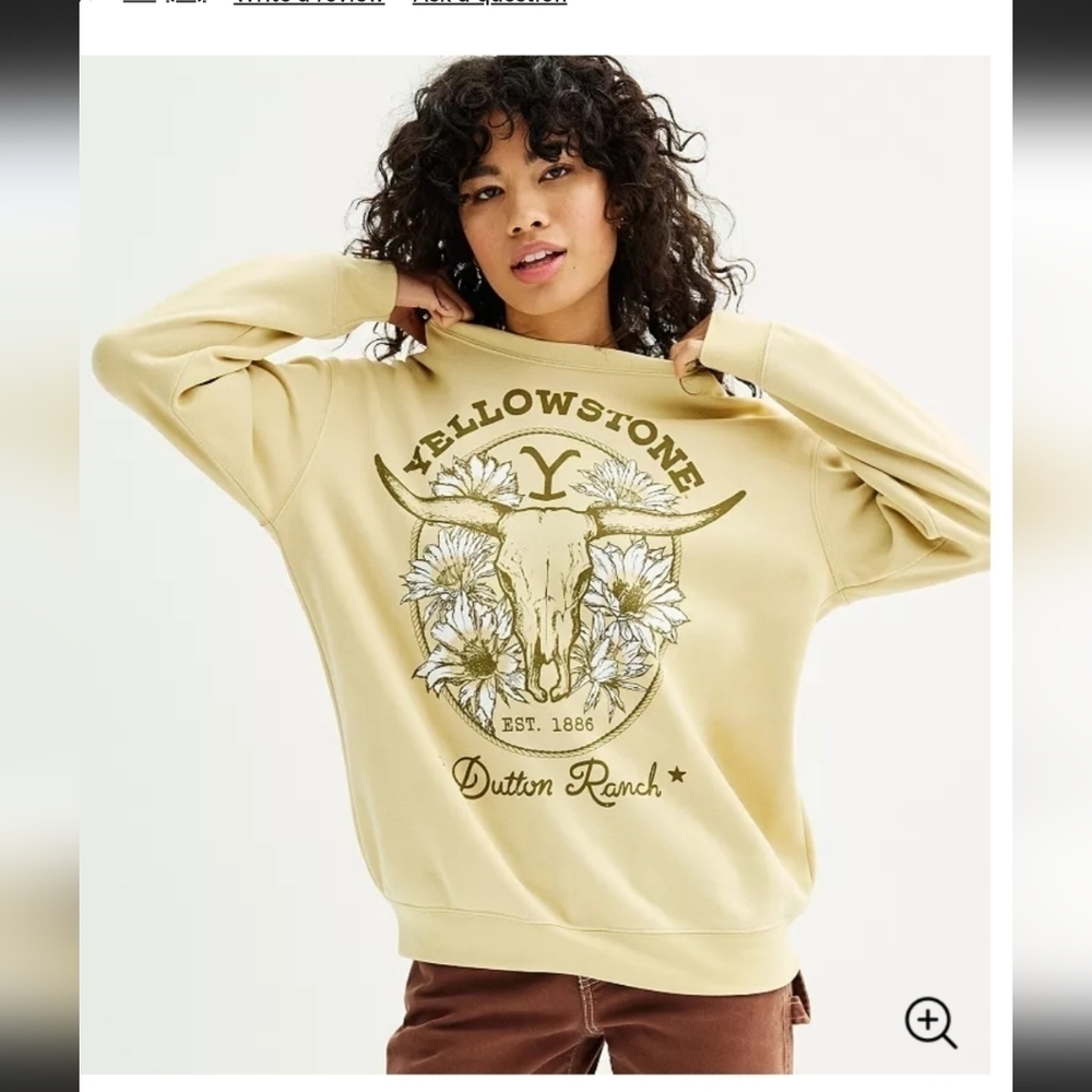 Yellowstone, Dutton Ranch, Western Style, Crewneck, Pullover, Fleece Sweatshirt